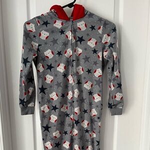 Bella & Birdie Hooded Footless Pajama Onesie | Size 7–8